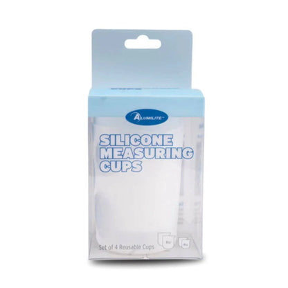 ALUMILITE SILICONE MEASURING CUPS, 4 PCS