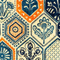 BLUE & ORANGE TILE