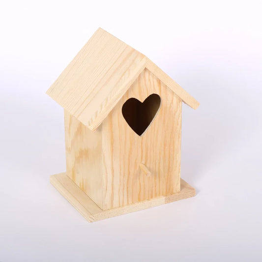 WOODEN BIRD HOUSE NEST