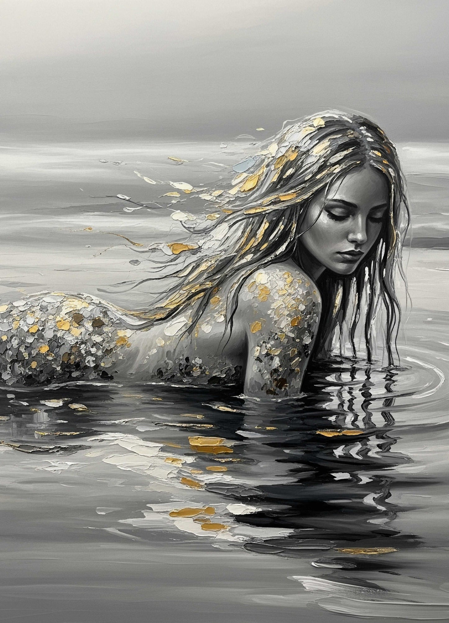 B&W MERMAID