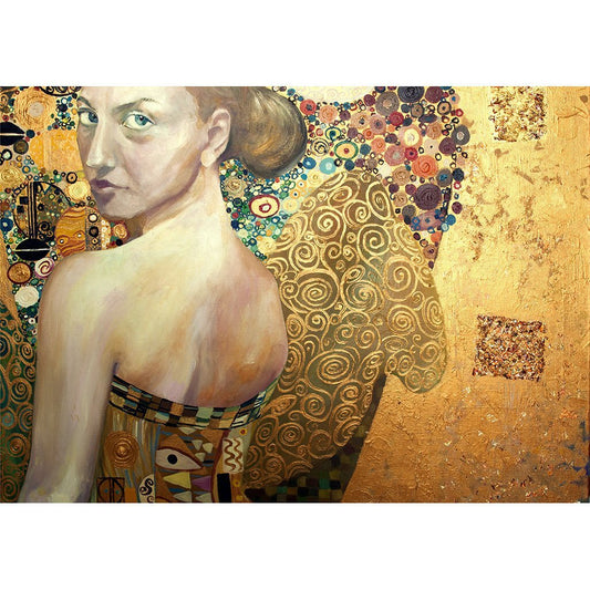 Beautiful Woman In Gold