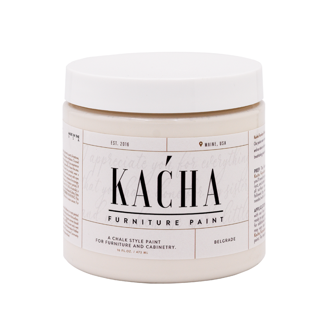 Belgrade is a crisp and clean off-white furniture paint colour