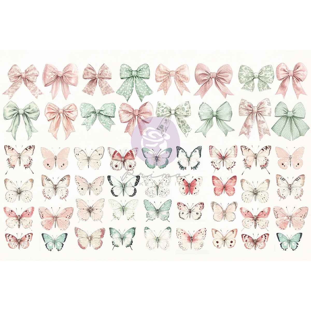 CS- EPHEMERA BOWS & BUTTERFLIES (104 PCS)