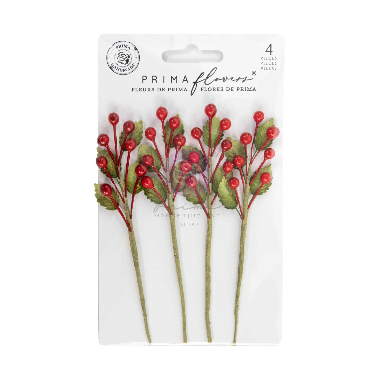 T&T- CHRISTMAS BERRIES FLOWERS (4 PCS)