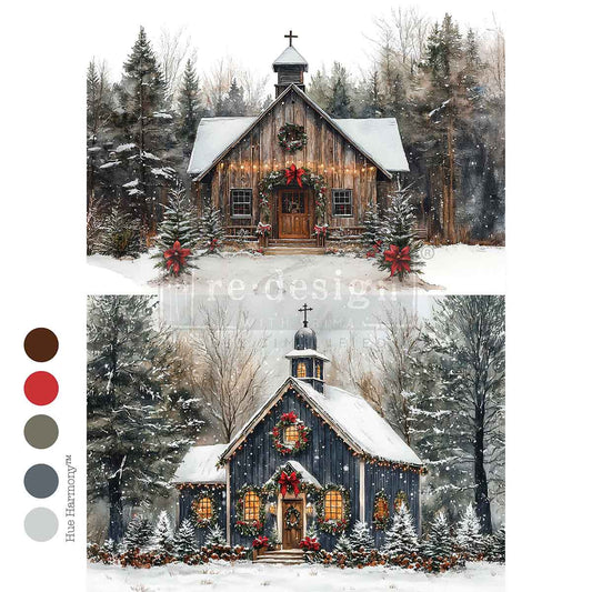 A4 FIBER -CHRISTMAS IN THE WOODS