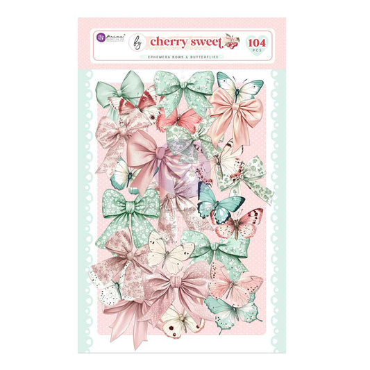 CS- EPHEMERA BOWS & BUTTERFLIES (104 PCS)