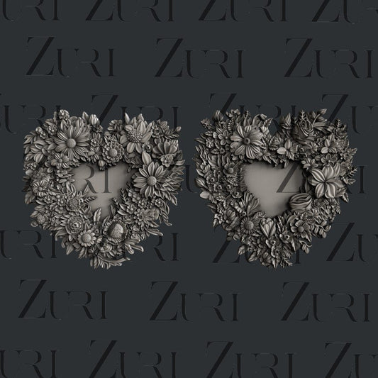 FLORAL LOVEHEARTS SET 1