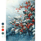 A4 FIBER- FROSTED BOUGH & BERRIES