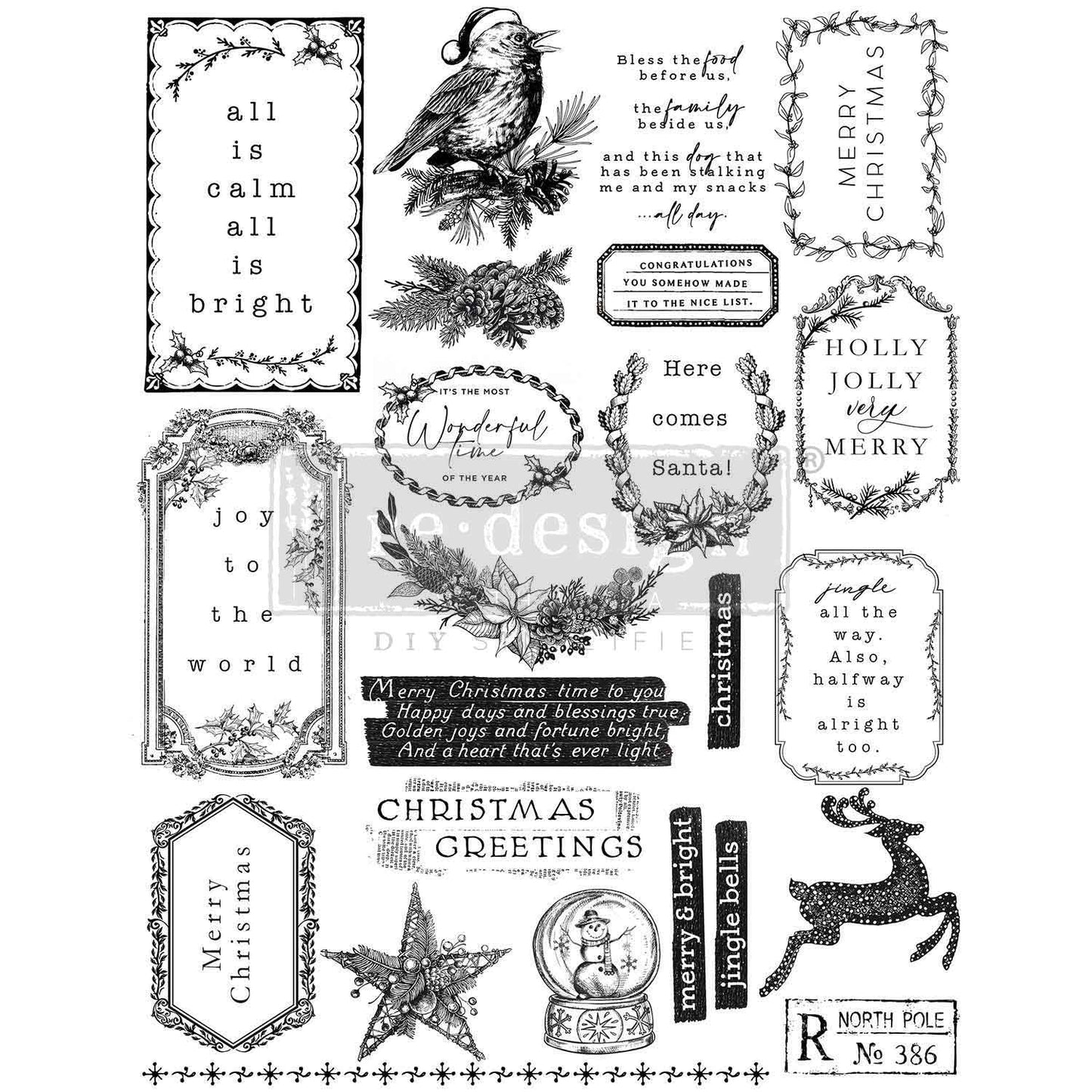 HOLLY JOLLY- DECOR STAMPS