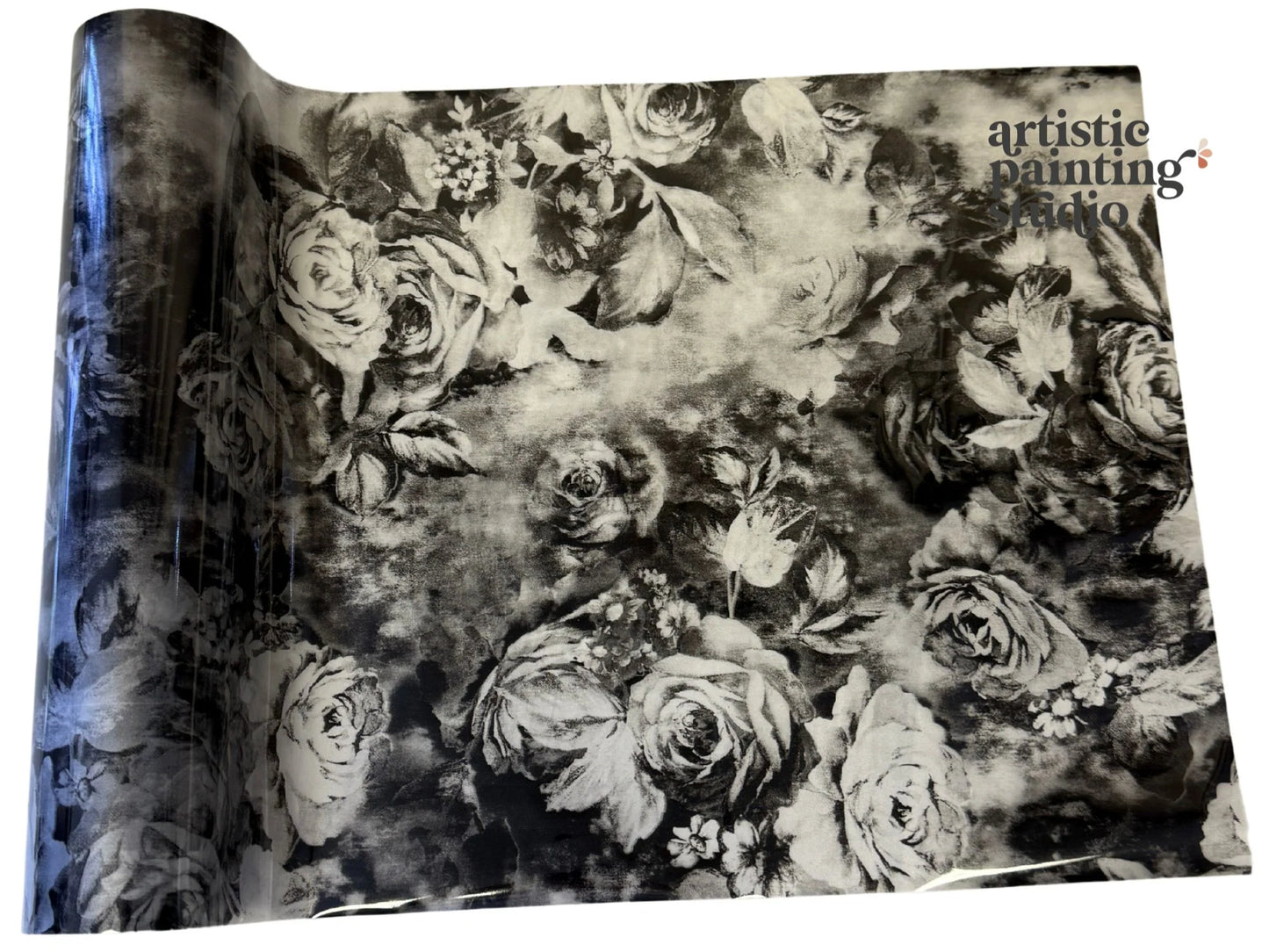 JOVIE FLORAL (SEMI-TRANSPARENT) Rub On Metallic Foil by APS - Textile Friendly