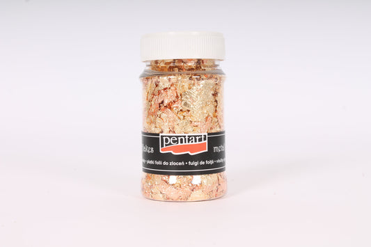 M10 GOLD COPPER BLUE MIXED- METAL FLAKES, 100 ML