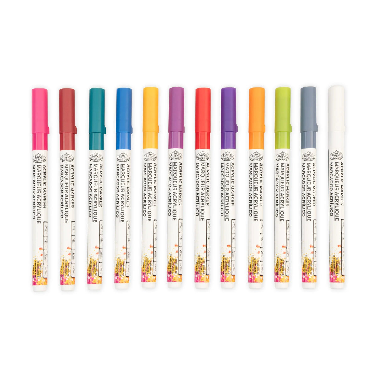 12PC ACRYLIC 1.2MM JEWEL MARKERS