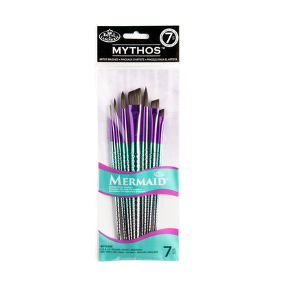 MYTHOS™ MERMAID 7PC ROUND/ANGULAR BRUSH SET- MYTH203