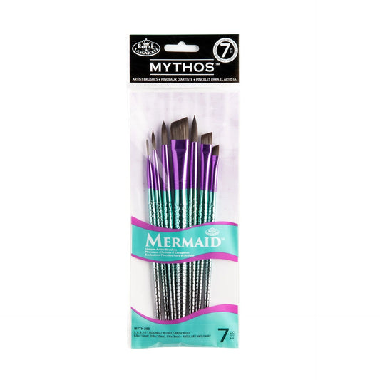 MYTHOS™ MERMAID 7PC ROUND/ANGULAR BRUSH SET- MYTH203