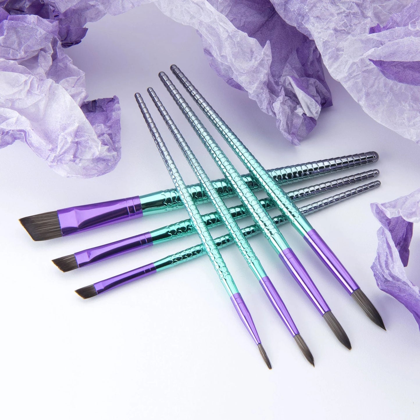 MYTHOS™ MERMAID 7PC ROUND/ANGULAR BRUSH SET- MYTH203