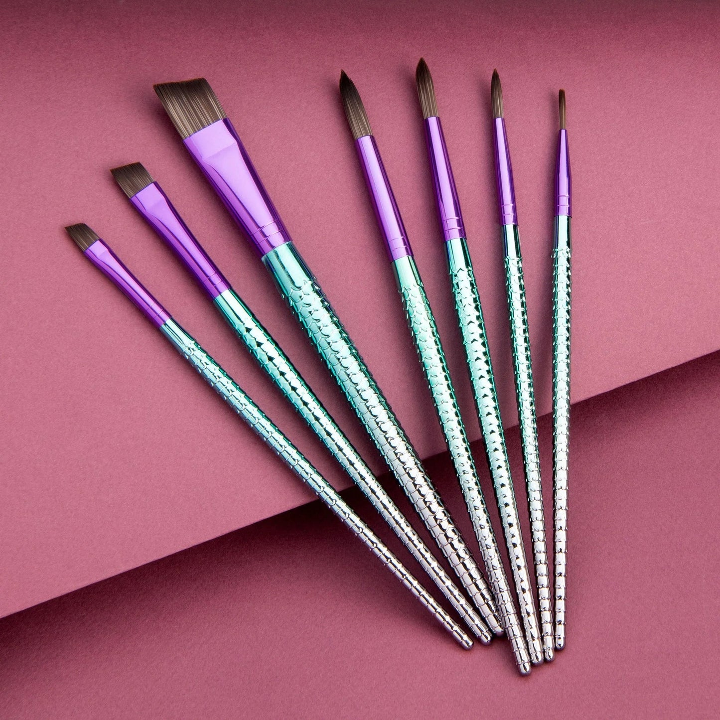 MYTHOS™ MERMAID 7PC ROUND/ANGULAR BRUSH SET- MYTH203