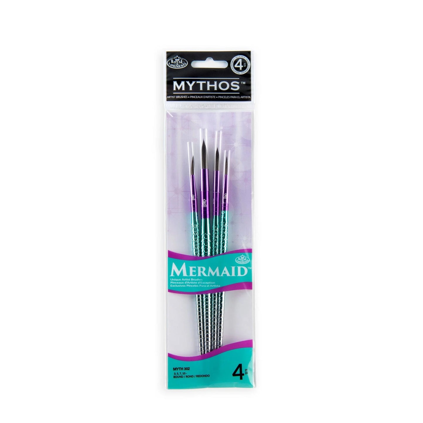 MYTHOS™ MERMAID 4PC ROUND BRUSH SET