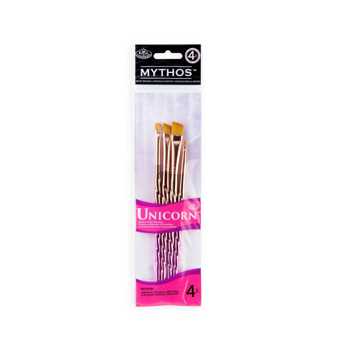MYTHOS™ UNICORN 4PC ANGULAR BRUSH SET