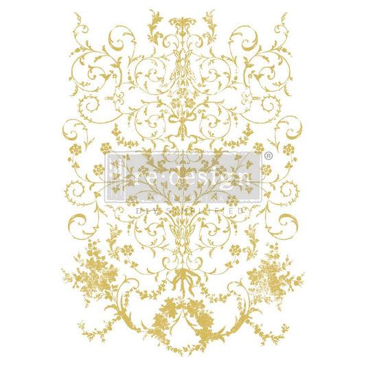 MANOR SWIRLS GOLD FOIL TRANSFER- KACHA FURNITURE