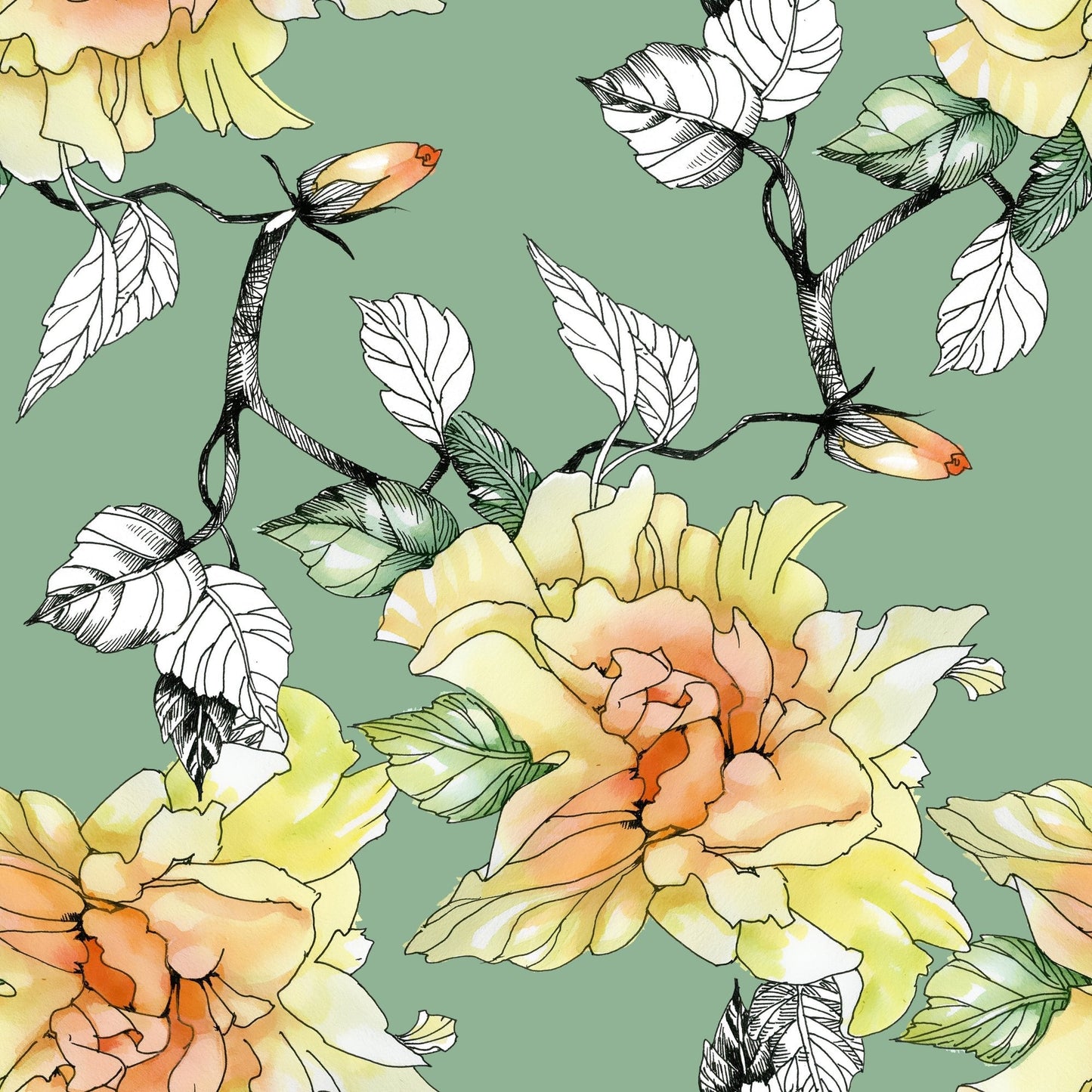 PASTEL FLORALS (PK OF 3 SHEETS)