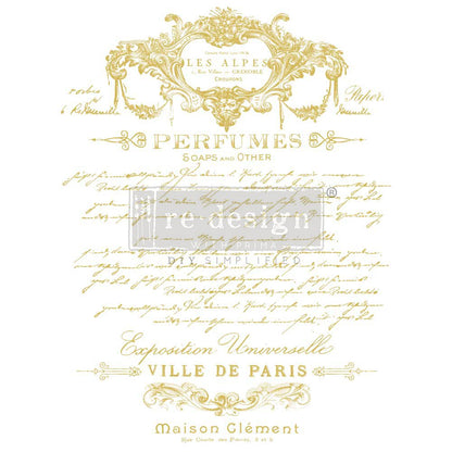 PERFUME NOTES GOLD FOIL TRANSFER- KACHA FURNITURE