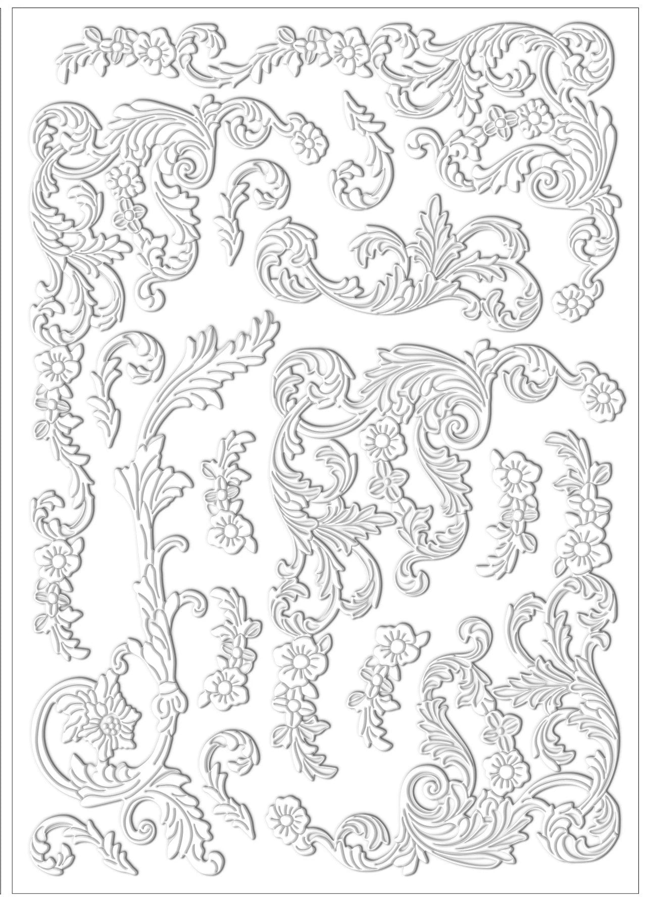 Mixed Media 3D Embellishment Sheet- Ornament 2