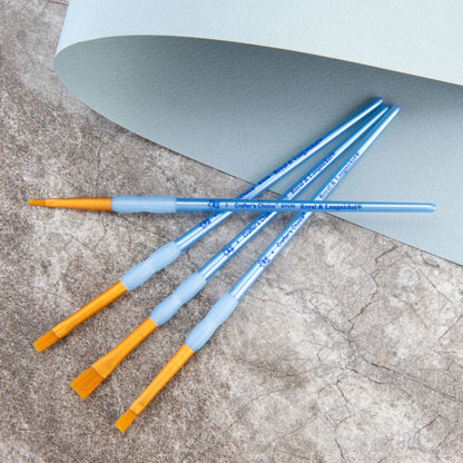 RCC202- 4PC SHADER GOLDEN TAKLON BRUSH SET- CRAFTER'S CHOICE