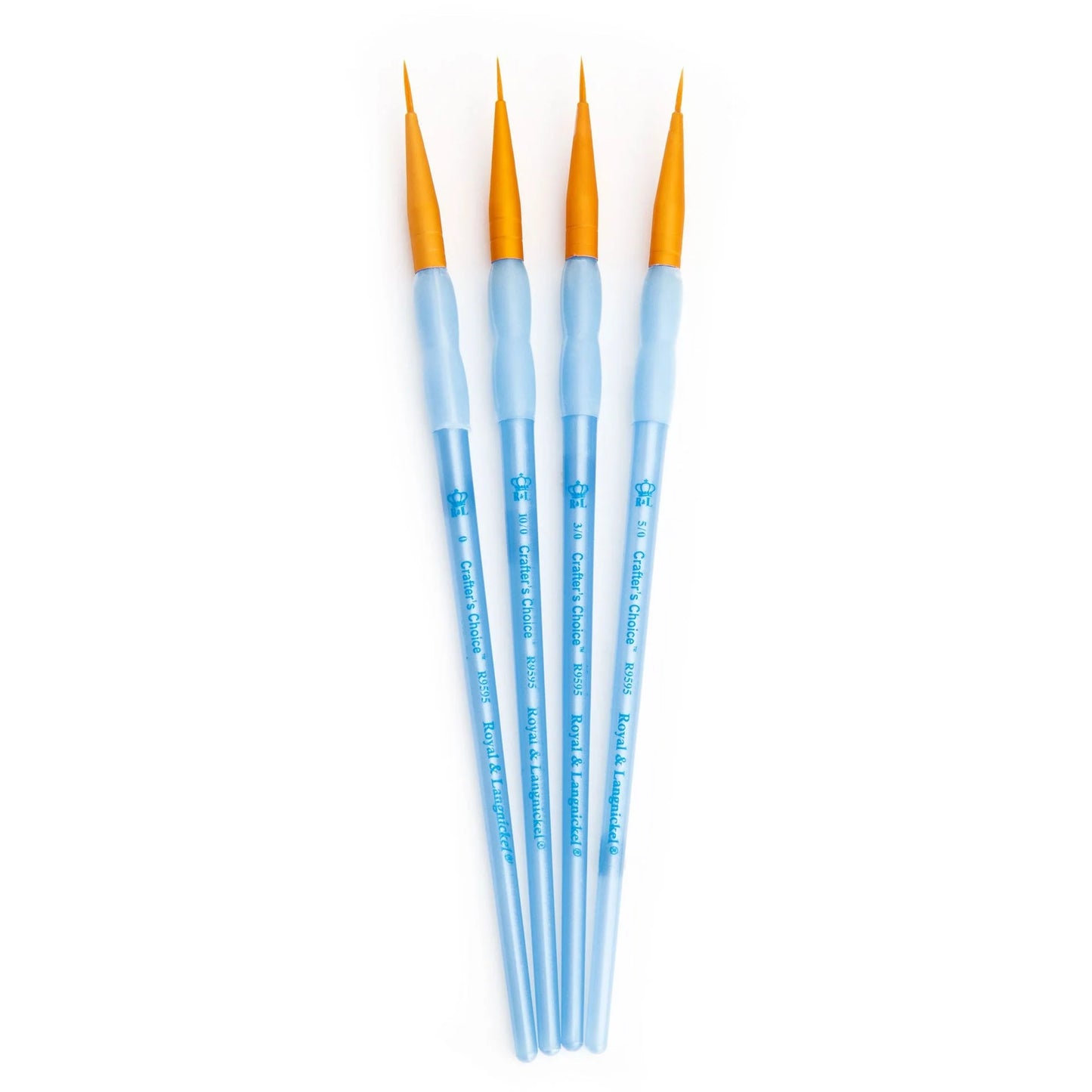 RCC203- 4PC LINER GOLDEN TAKLON BRUSH SET- CRAFTER'S CHOICE