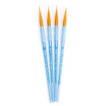 RCC203- 4PC LINER GOLDEN TAKLON BRUSH SET- CRAFTER'S CHOICE