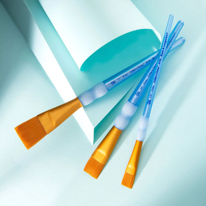 RCC215- 3PC WASH GOLDEN TAKLON BRUSH SET- CRAFTER'S CHOICE
