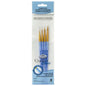 RCC201- 4PC ROUND GOLDEN TAKLON BRUSH SET- CRAFTER'S CHOICE