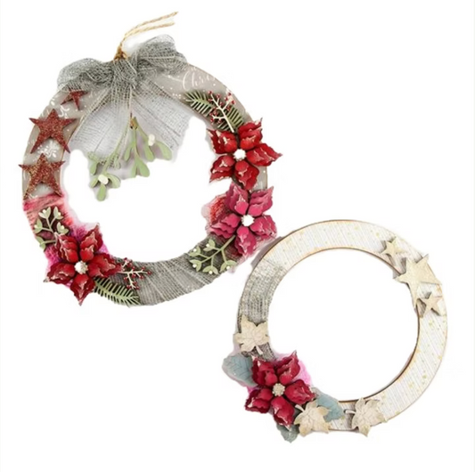 MISTLETOE/ POINSETTIA WREATHS