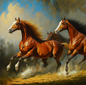 RUNNING HORSES
