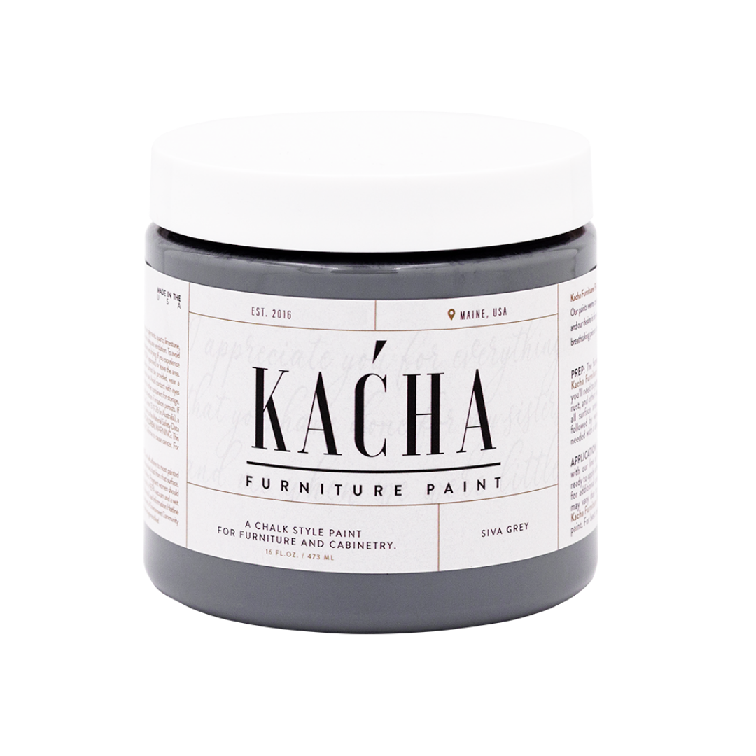 Siva Grey is a captivating furniture paint colour that embodies a deep and moody shade of grey with cool undertones.