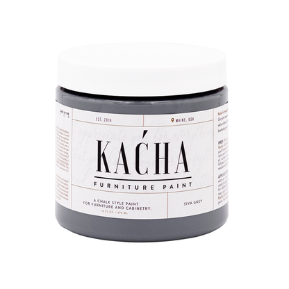 Siva Grey is a captivating furniture paint colour that embodies a deep and moody shade of grey with cool undertones.