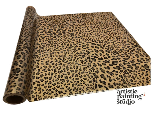 WILD LEOPARD SMALL SPOT GOLD- Rub On Metallic Foil by APS - Textile Friendly