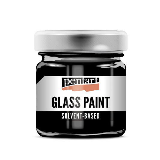 BLACK- GLASS PAINT SOLVENT BASED, 30 ML