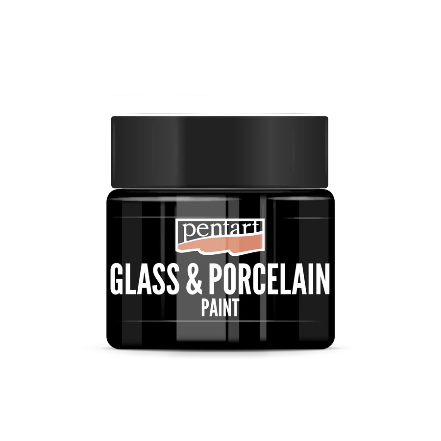 BLACK- GLASS & PORCELAIN PAINT 30 ML