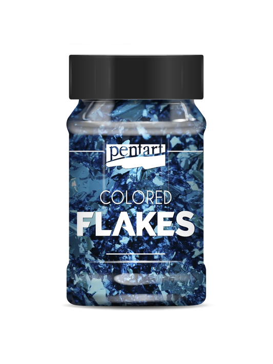 BLUE- COLOURED FOIL FLAKES MIN. 1 G