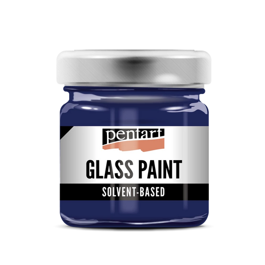 BLUE- GLASS PAINT SOLVENT BASED, 30 ML