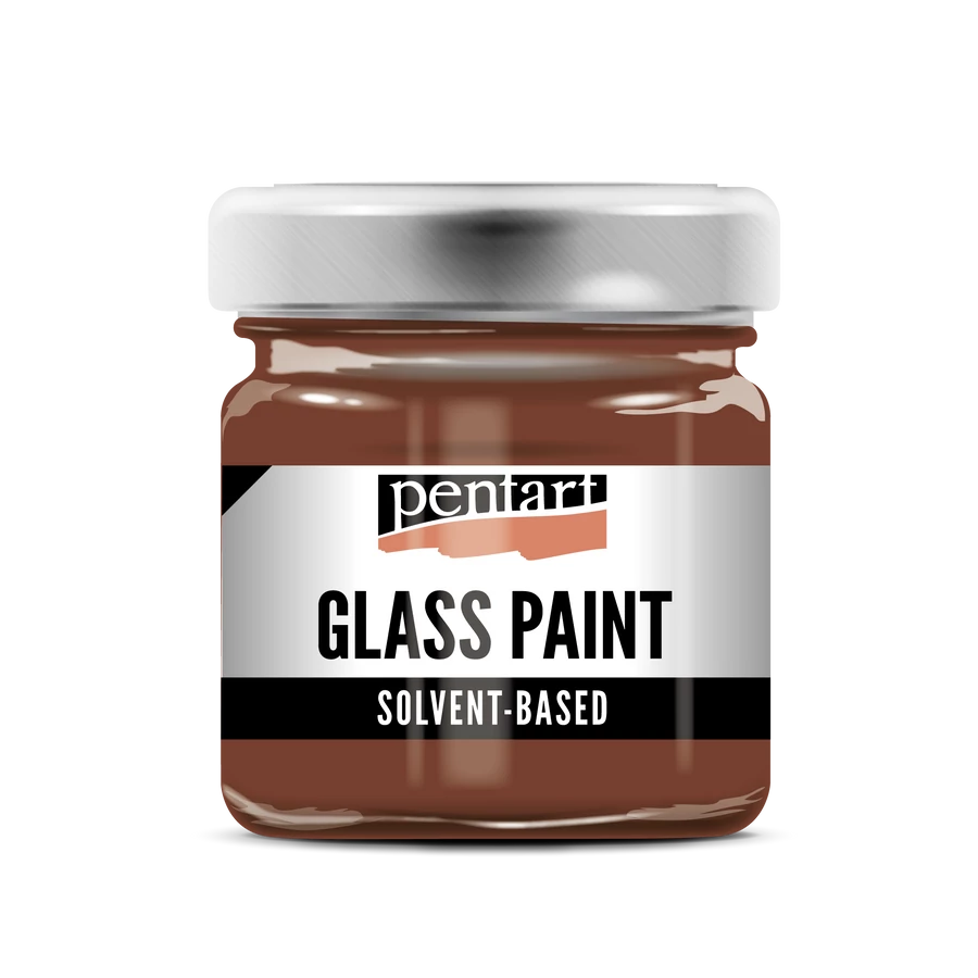 BROWN- GLASS PAINT SOLVENT BASED, 30 ML