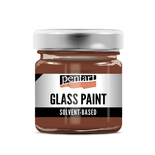 BROWN- GLASS PAINT SOLVENT BASED, 30 ML