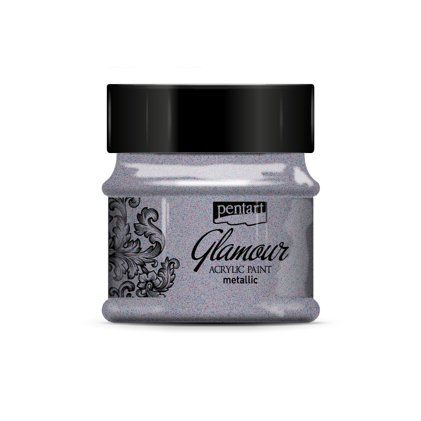 DARK SILVER - GLAMOUR ACRYLIC PAINT