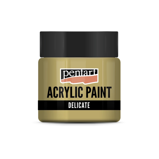 GOLD- DELICATE METALLIC ACRYLIC PAINT, 50 ML