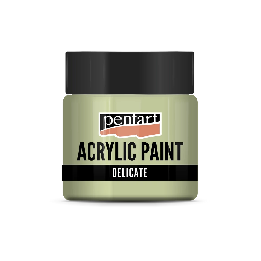 GREENISH SILVER- DELICATE METALLIC ACRYLIC PAINT, 50 ML