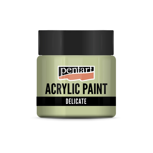 GREENISH SILVER- DELICATE METALLIC ACRYLIC PAINT, 50 ML
