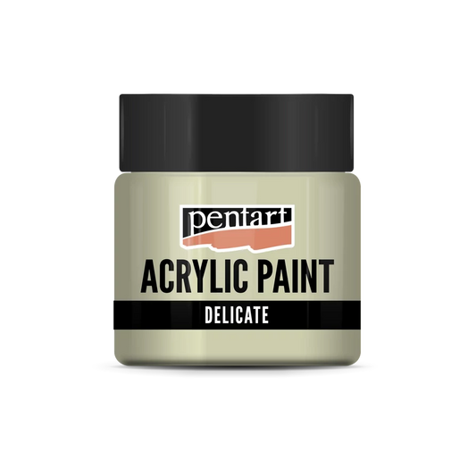 WHITE GOLD- DELICATE METALLIC ACRYLIC PAINT, 50 ML