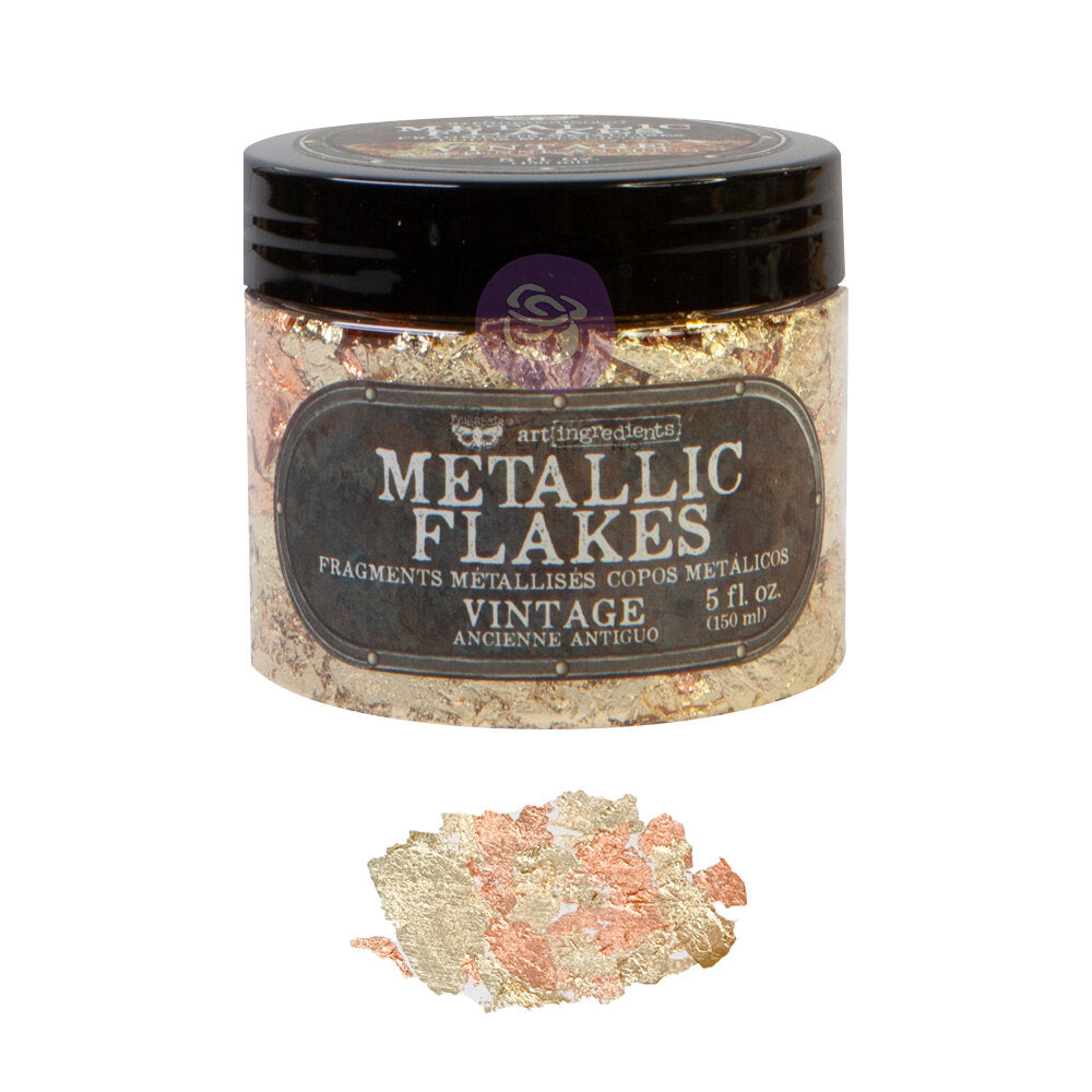 VINTAGE METALLIC FLAKES–TOTAL WEIGHT 30G INCLUDING CONTAINER