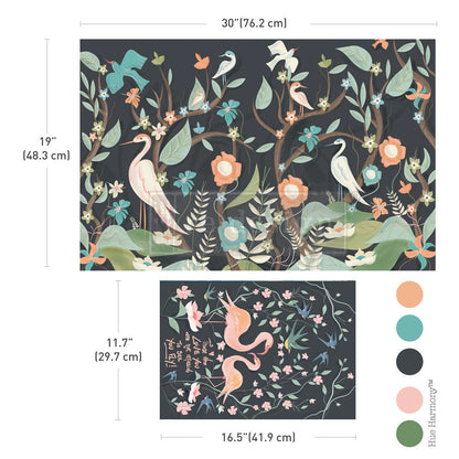 Double Delight Decoupage Fiber Paper Set - Free Love (Magic Paint collaboration)