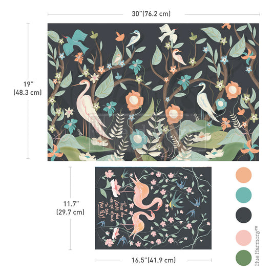 Double Delight Decoupage Fiber Paper Set - Free Love (Magic Paint collaboration)